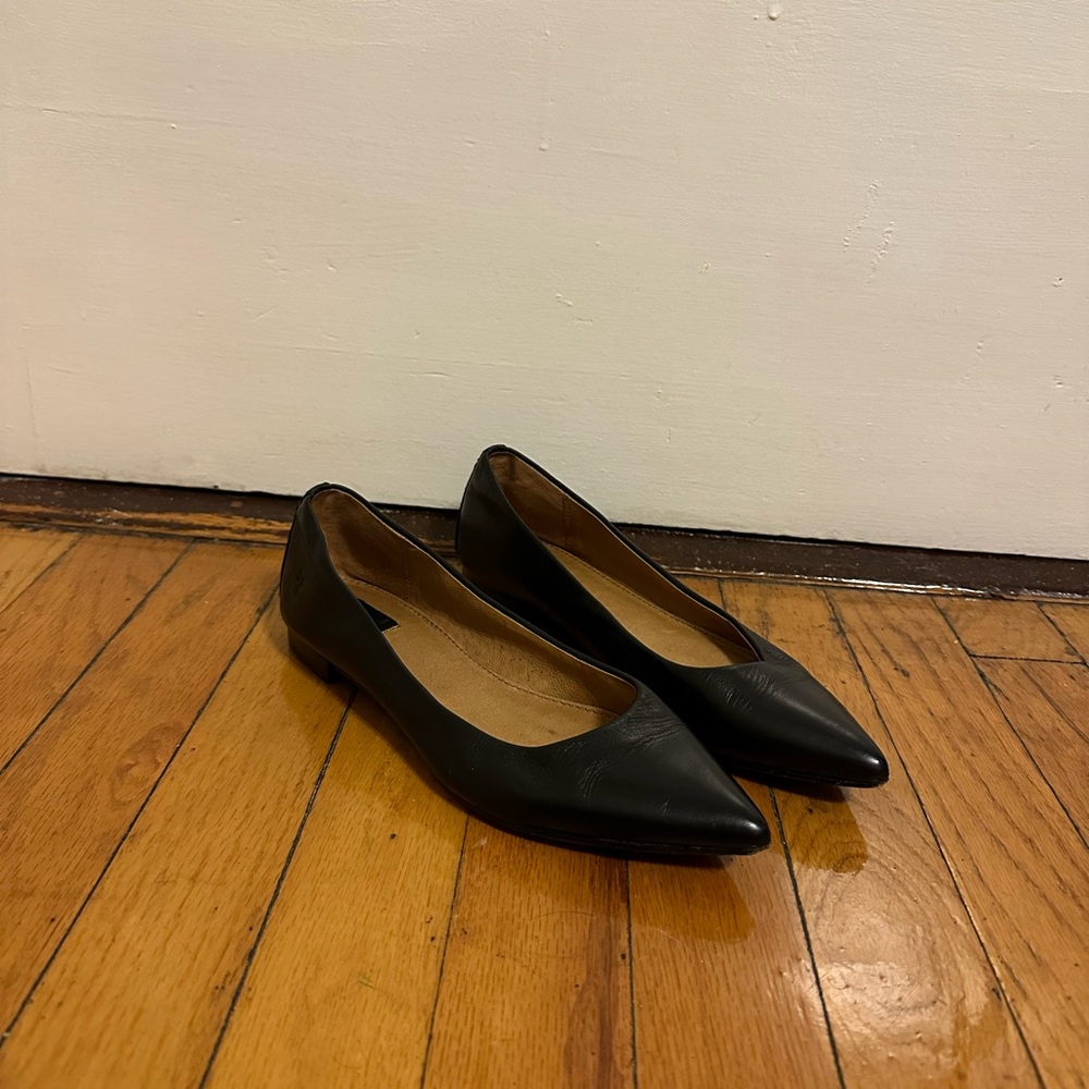 Black Frye Boots Leather Flats Size 5.5